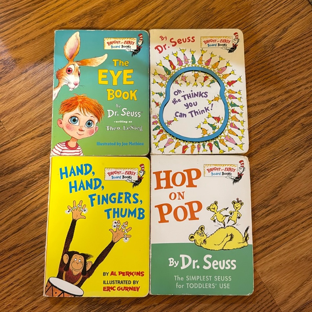 Set of 4 Bright and Early Board Books by Dr. Seuss
